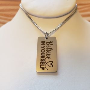 "Believe In Yourself" Pendant Necklace